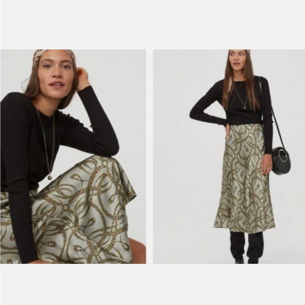 H&M Midi Satin Skirt - Picture 2 of 5